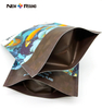 100% biodégradable PLA écologique compostable de qualité alimentaire Snack Stand Up sac Kraft Ziplock Zipper Stand Up pochette en papier