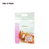 Pochette en plastique imprimée personnalisée, grande taille 5kg 10kg 15kg, poignée à fond plat, fermeture éclair refermable, sacs d'emballage alimentaire pour chiens de compagnie