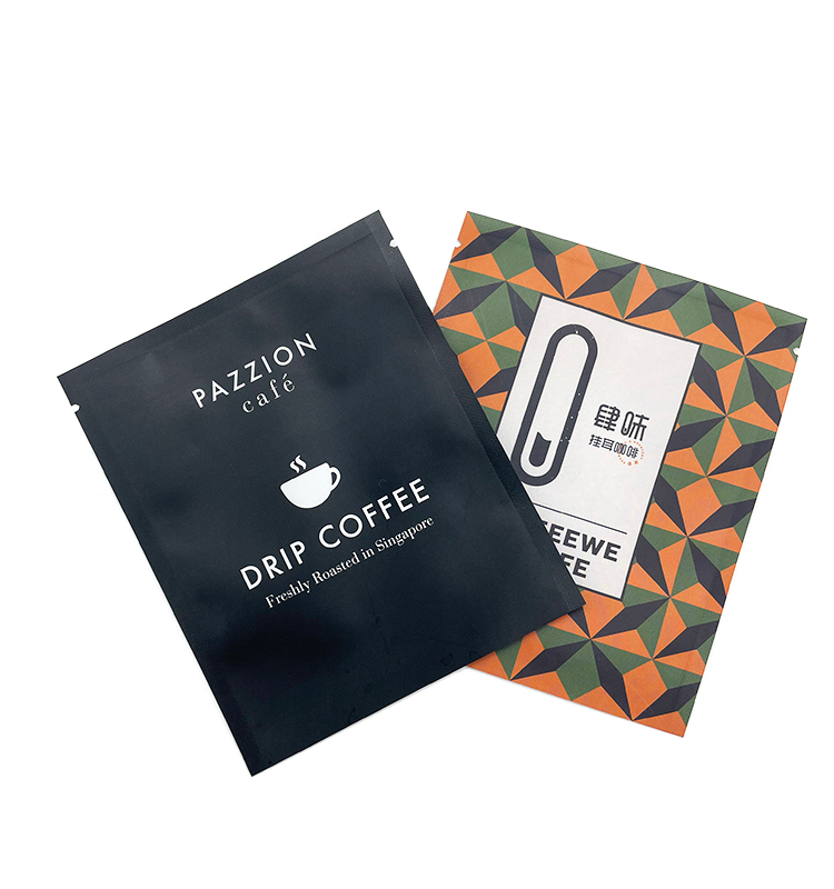 Emballage personnalisé de poudre de thé de café d'impression pochette de papier d'aluminium d'encoche de déchirure 3 sac plat de Mylar de preuve d'odeur de joint latéral