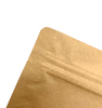 Kraft Stand Up pochette à fond plat pour la farine de noix de riz alimentaire avec fermeture à glissière 