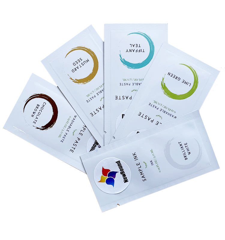 Paquet en plastique imprimé personnalisé, paquet d'échantillon plat à trois joints latéraux, Mini petit sac d'emballage en Mylar