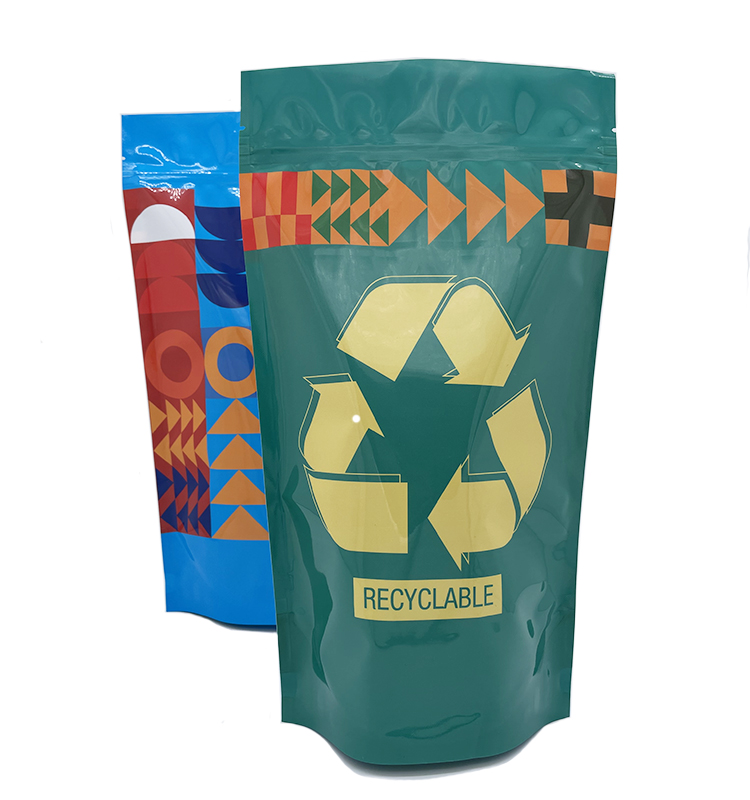 Grands sacs refermables en usine, sac d'emballage alimentaire pour bébé directement recyclable, Doypack Poly, pochettes personnalisées à fermeture éclair