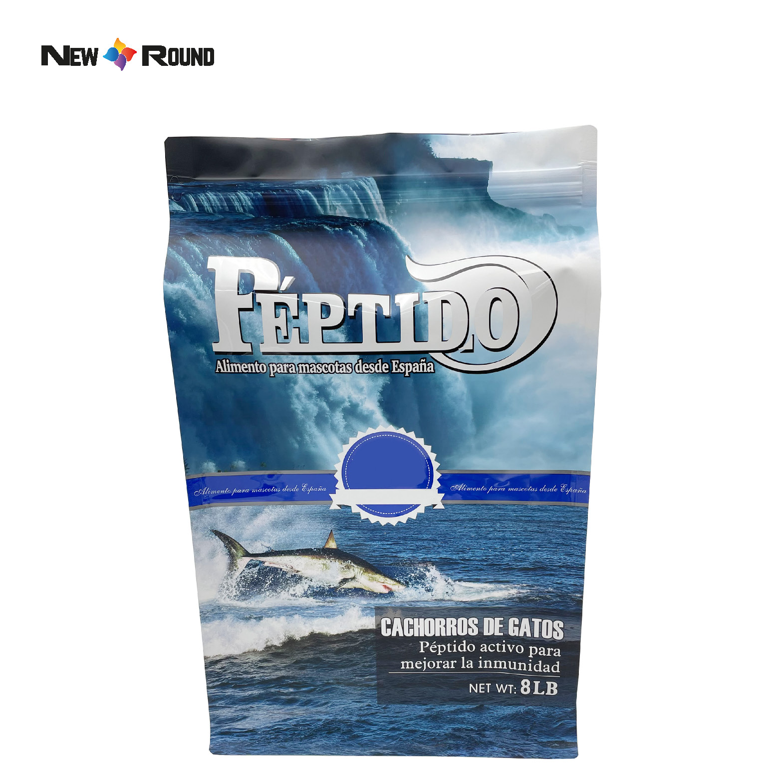 Sac autosuffisant pour animaux de compagnie, imprimé en usine, sacs de nourriture pour poisson anti-odeur, sacs d'emballage en plastique pour leurres de pêche à fermeture éclair