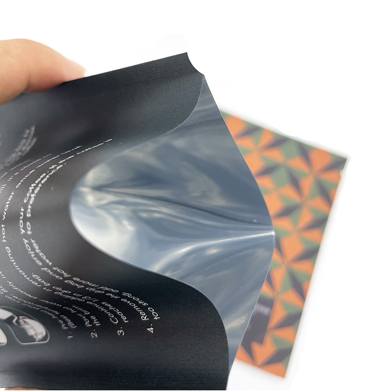 Emballage personnalisé de poudre de thé de café d'impression pochette de papier d'aluminium d'encoche de déchirure 3 sac plat de Mylar de preuve d'odeur de joint latéral