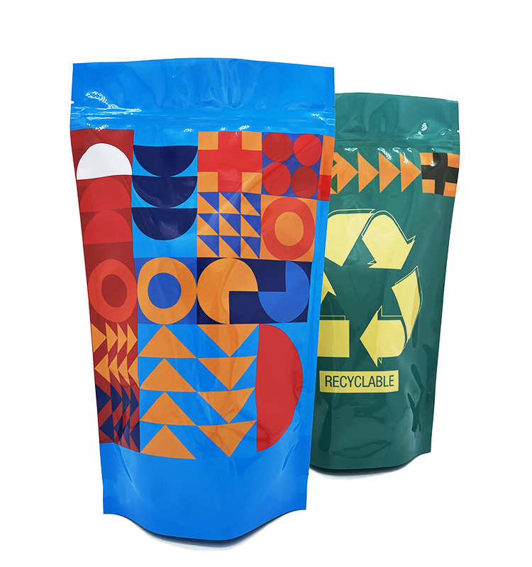 Grands sacs refermables en usine, sac d'emballage alimentaire pour bébé directement recyclable, Doypack Poly, pochettes personnalisées à fermeture éclair