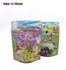 Sacs Mylar personnalisés holographiques brillants, couleur arc-en-ciel, fermeture éclair anti-odeur, emballage gommeux Mylar scellé de 3.5 grammes