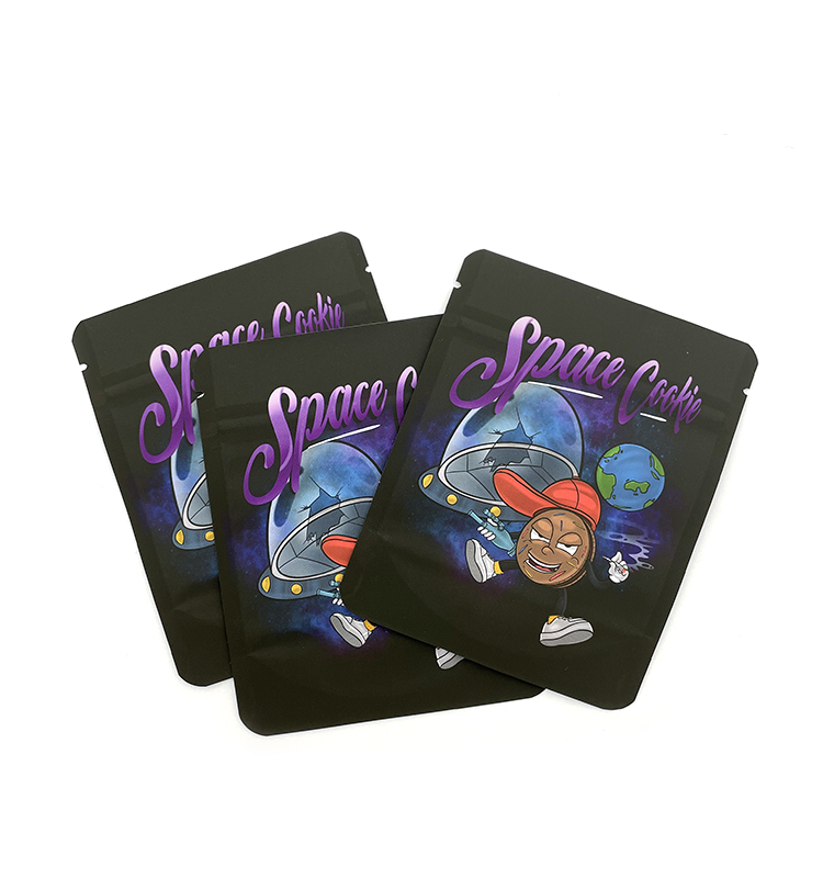 3.5 sacs emballages comestibles imprimés personnalisés Mini Mini Candy Candy Candy Soft Touch Sacs Mylar Sacs