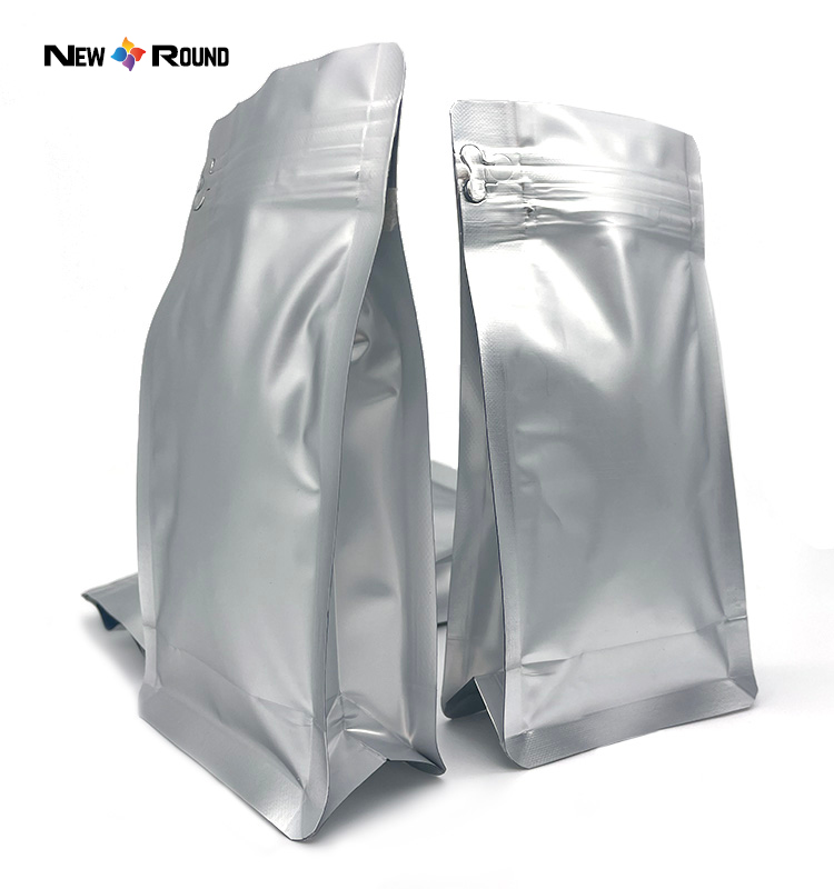 50g 500g 1kg fond plat personnalisé imprimé sacs de thé de café vides sacs d'emballage de grains de café