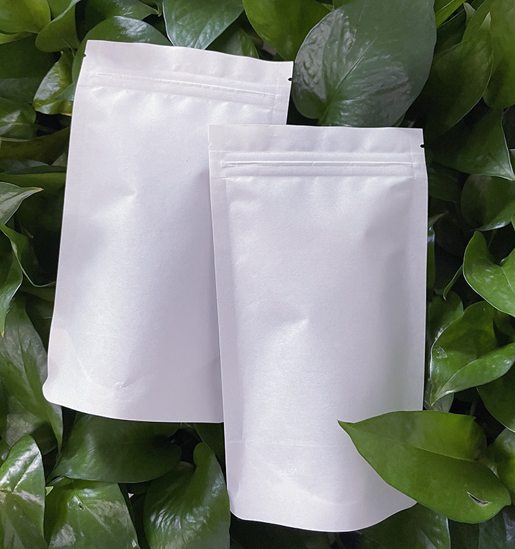 Sac d'emballage alimentaire biodégradable, Bolsas Papel Kraft, pochette debout, sacs en papier Kraft à fermeture éclair