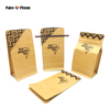 Sacs à fond plat biodégradables anti-odeur, sac d'emballage écologique en papier Kraft pour grains de café avec Valve à fermeture éclair et lien en étain