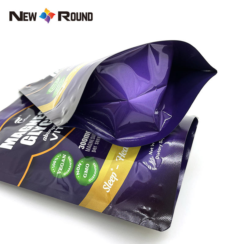 Les fabricants personnalisés d'impression numérique tiennent le sac en plastique de poudre de protéine de lactosérum de poche de tirette d'emballage alimentaire avec la tirette