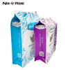 Sac à fond plat de thé indien de 2.5kg, avec fermeture éclair à cordon, biodégradable, écologique, emballage alimentaire personnalisé, sachet de thé
