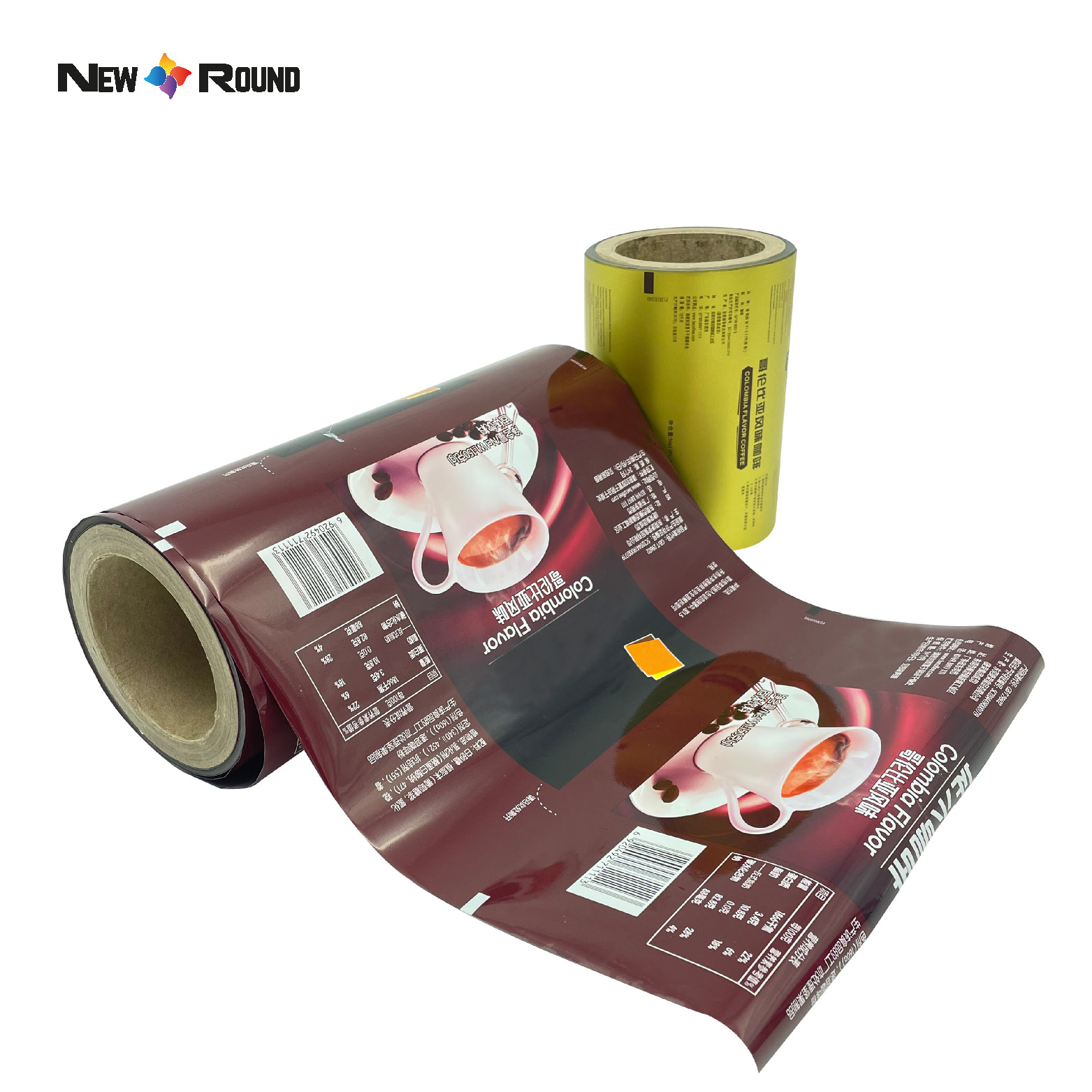 Film d'emballage alimentaire imprimé personnalisé en papier d'aluminium/rouleau de Film d'emballage en sachet laminé en plastique pour collation