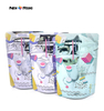 Logo personnalisé métallique imprimé en plastique PET papier d'aluminium givré Ziplock refermable emballage de qualité alimentaire congelé Stand Up pochette sac 