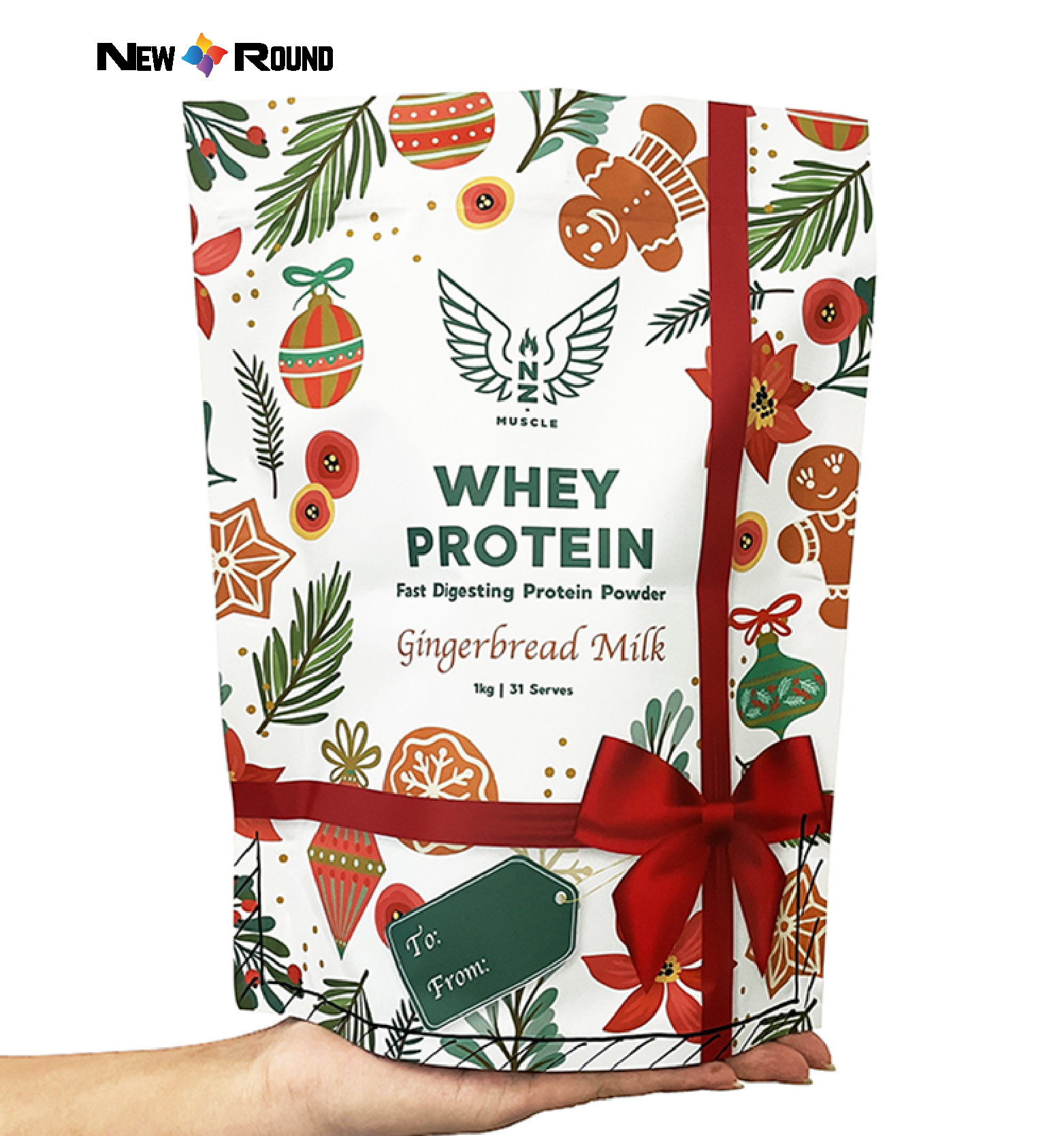 La catégorie comestible imprimée faite sur commande tiennent le sac d'emballage de papier d'aluminium de poudre de protéine de lactosérum de poche de supplément de sport avec la tirette