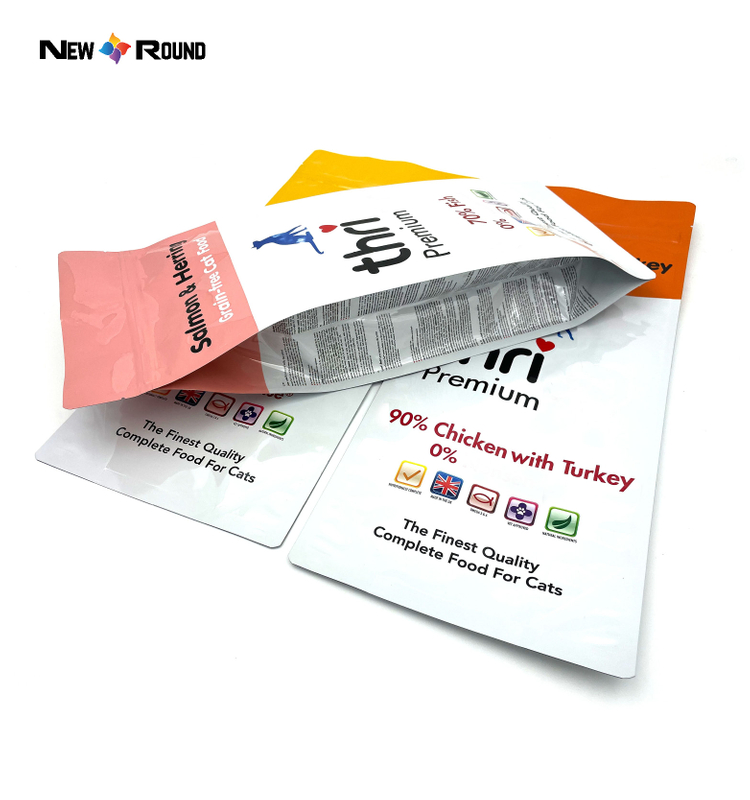Logo personnalisé jetable imprimé en plastique PET aluminium givré Ziplock refermable emballage de qualité alimentaire congelé sac à gousset en aluminium