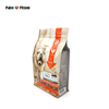 Pochette en plastique imprimée personnalisée, grande taille 5kg 10kg 15kg, poignée à fond plat, fermeture éclair refermable, sacs d'emballage alimentaire pour chiens de compagnie