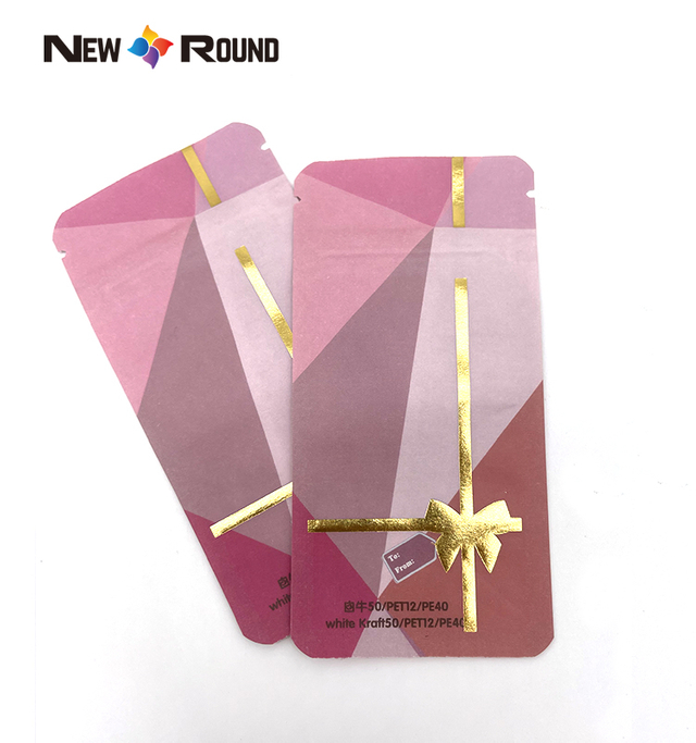 Le sac plat mat écologique de papier kraft 3 sachets latéraux de tirette de joint mettent en sac des sacs d'emballage réutilisés par Mylar