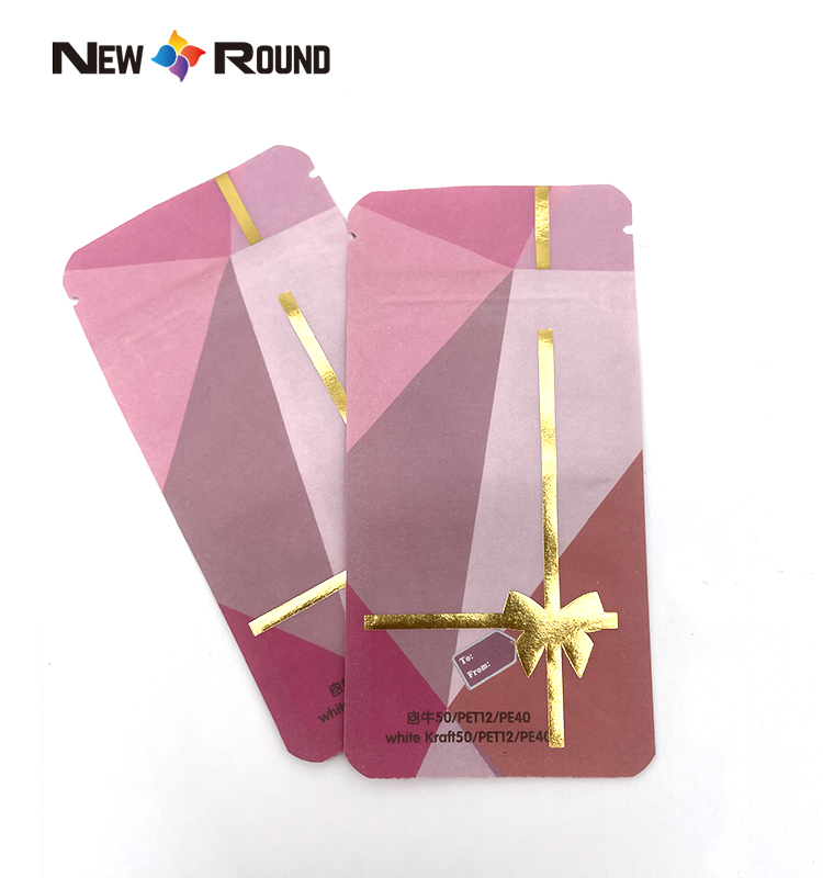 Le sac plat mat écologique de papier kraft 3 sachets latéraux de tirette de joint mettent en sac des sacs d'emballage réutilisés par Mylar