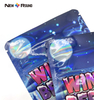 Sacs Mylar personnalisés holographiques brillants, couleur arc-en-ciel, fermeture éclair anti-odeur, emballage gommeux Mylar scellé de 3.5 grammes