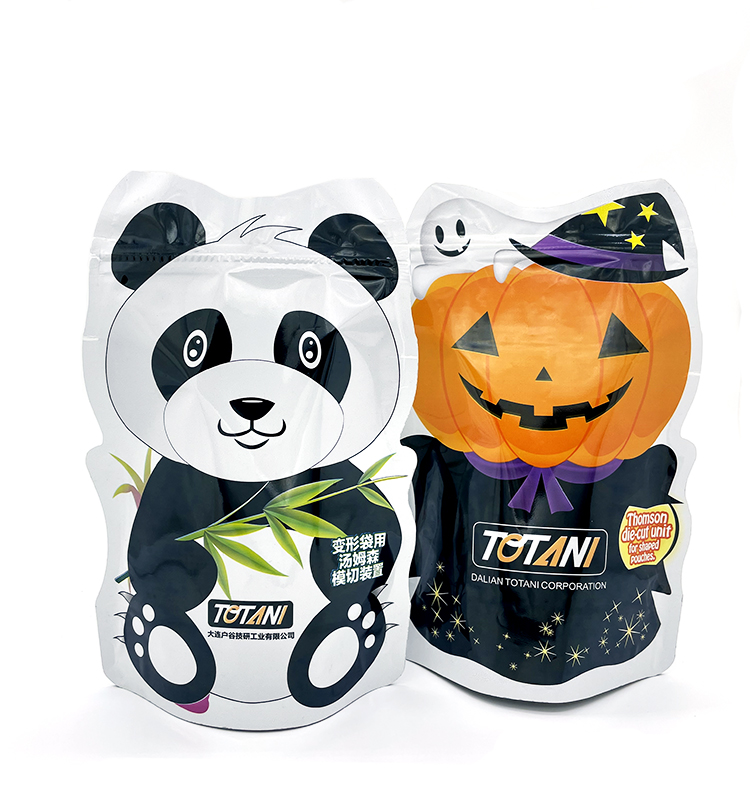 Sacs en Mylar de forme personnalisée, impression personnalisée, anti-odeur, fermeture éclair, pochette de collation debout, emballage de bonbons pour Halloween