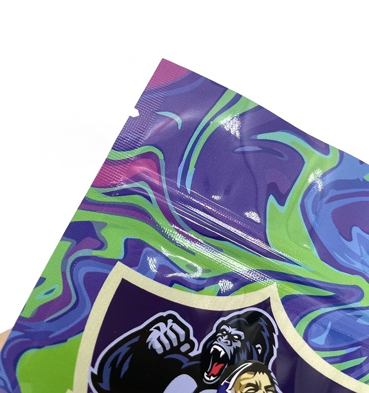 Pochette en aluminium en aluminium Medible Sac d'emballage hologramme Sac résistant aux enfants 7 grammes Starburst 3,5 g de sacs