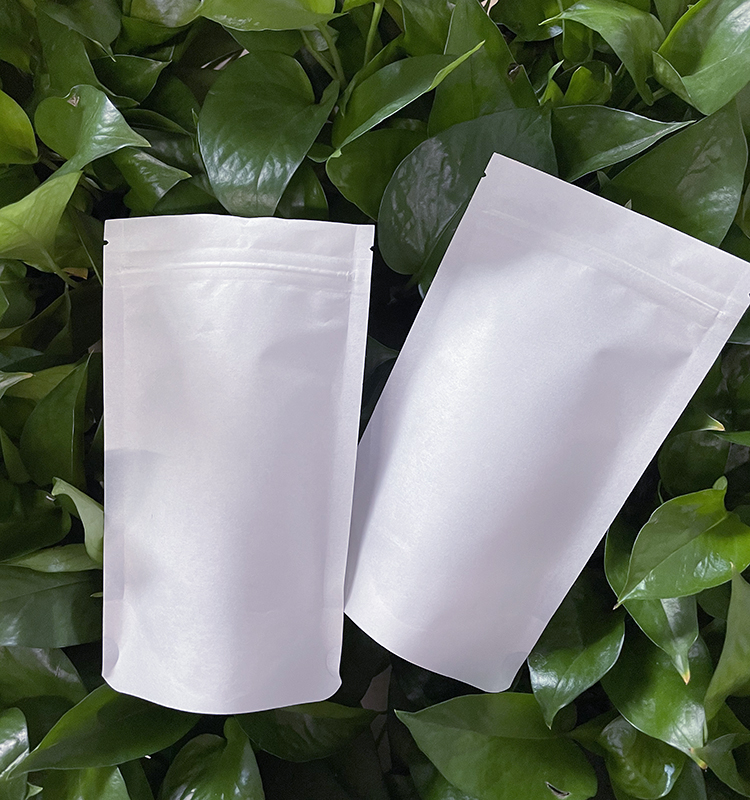 Sac d'emballage alimentaire biodégradable, Bolsas Papel Kraft, pochette debout, sacs en papier Kraft à fermeture éclair