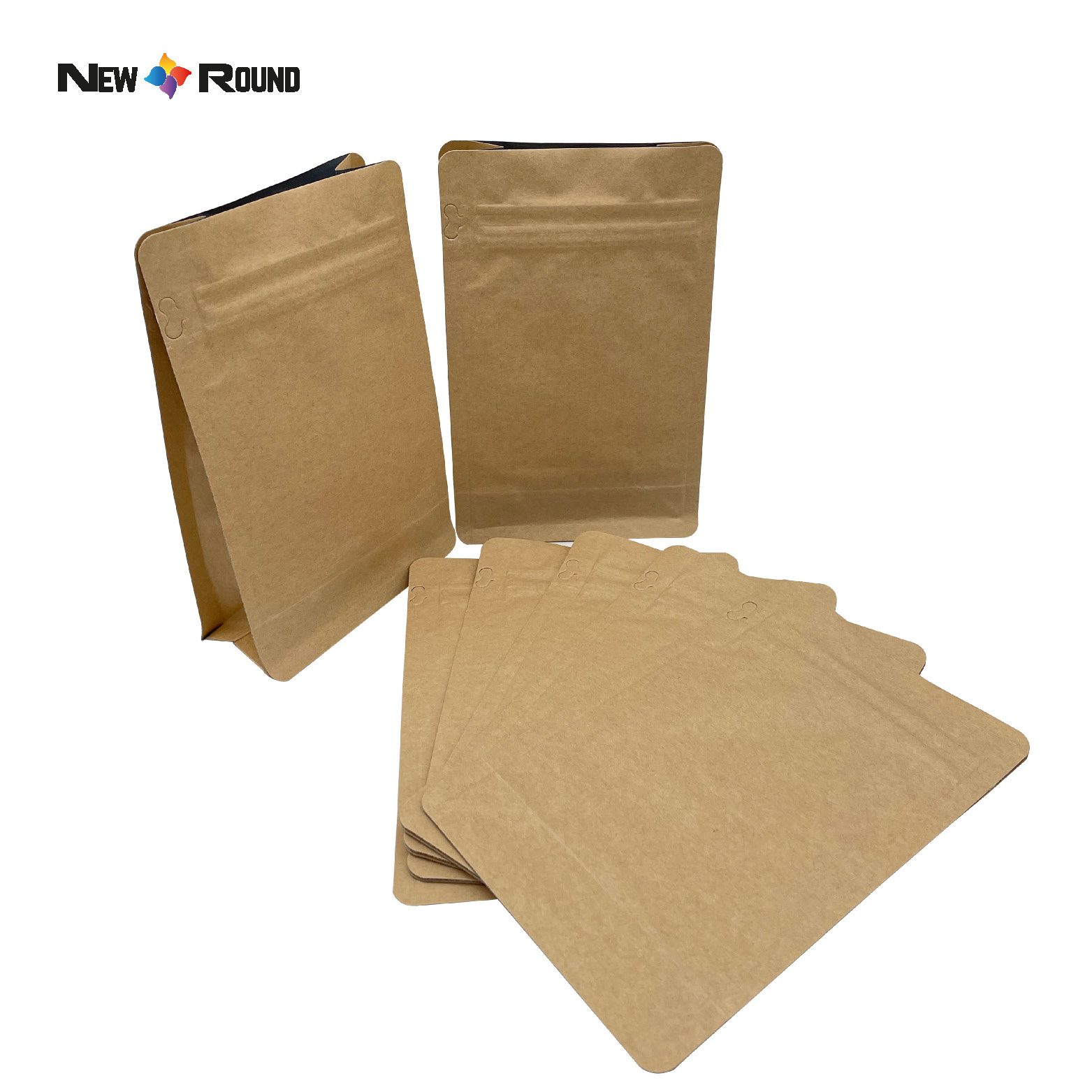 PLA biodégradable refermable compostable emballage biodégradable pochette imprimée papier Kraft personnalisé Logo emballage sac de café