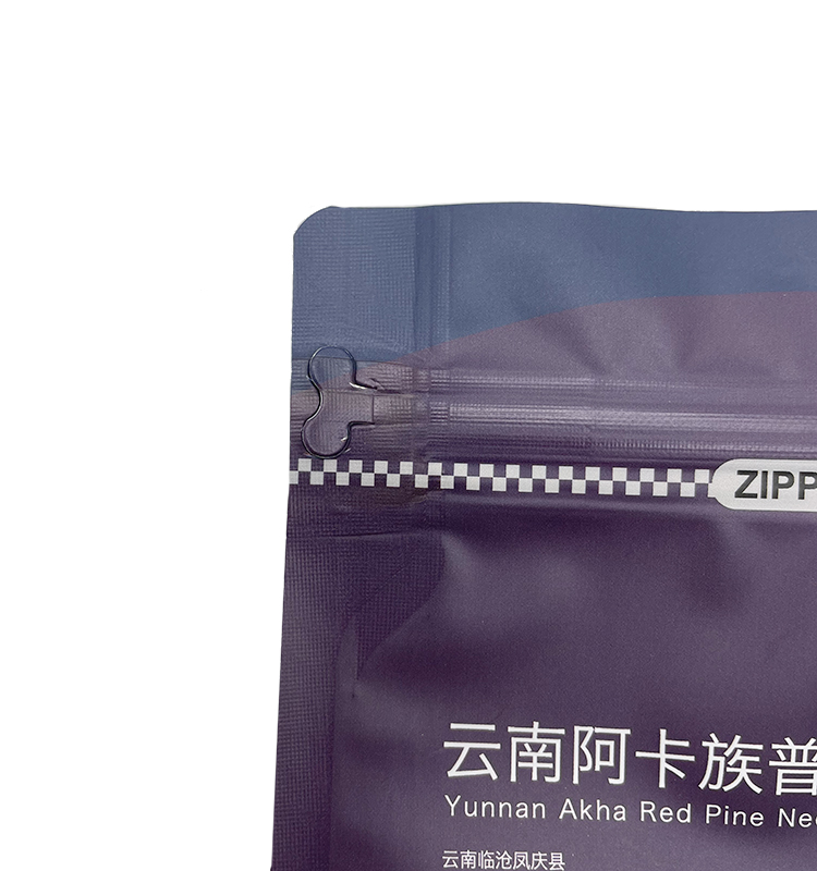 Sac d'emballage de thé en plastique à fermeture éclair de qualité alimentaire, pochette à fond plat en aluminium pour imprimante numérique personnalisée