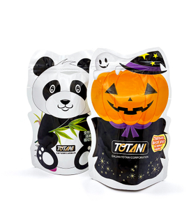 Sacs en Mylar de forme personnalisée, impression personnalisée, anti-odeur, fermeture éclair, pochette de collation debout, emballage de bonbons pour Halloween