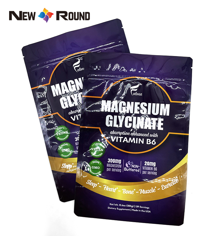 Les fabricants personnalisés d'impression numérique tiennent le sac en plastique de poudre de protéine de lactosérum de poche de tirette d'emballage alimentaire avec la tirette