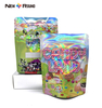 Sacs Mylar personnalisés holographiques brillants, couleur arc-en-ciel, fermeture éclair anti-odeur, emballage gommeux Mylar scellé de 3.5 grammes