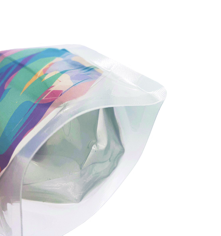 Pochette de bec de boisson d'emballage en plastique liquide arrière transparent imprimé personnalisé avec des sacs debout