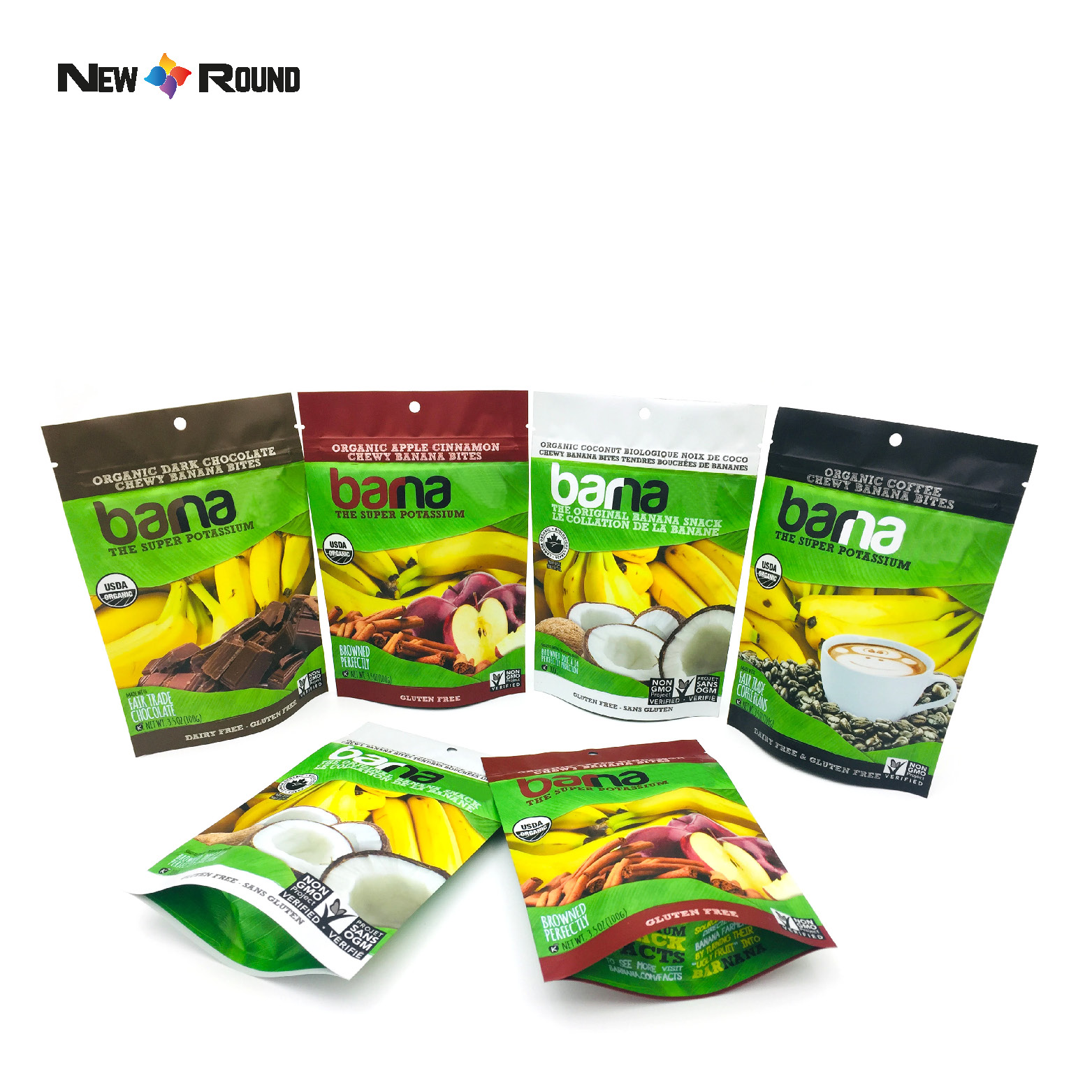 L'impression faite sur commande tiennent l'emballage stratifié par sacs d'emballage de casse-croûte de catégorie comestible