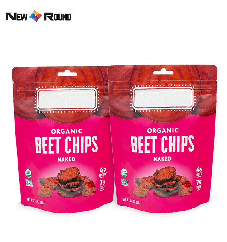 Sacs debout personnalisés, sacs en plastique laminés en Mylar, sac d'emballage de chips de légumes et de pommes de terre à fermeture éclair pour aliments