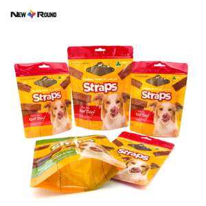 Pochettes debout réutilisables, emballage alimentaire personnalisé à fermeture éclair, sac de nourriture pour animaux de compagnie, sac en Mylar mat, emballage de fenêtre, sac en plastique alimentaire