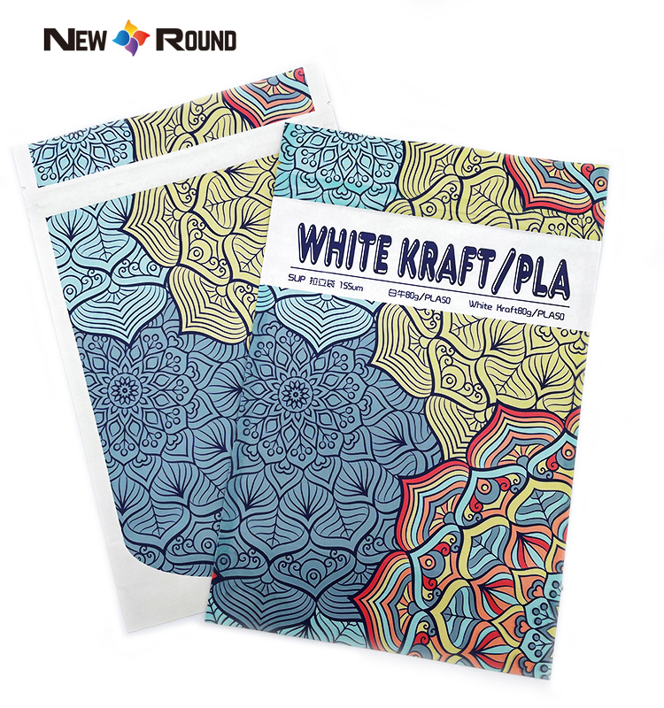 Sacs écologiques compostables, emballage PLA biodégradable, pochette à fermeture éclair, sac d'emballage alimentaire en papier Kraft artisanal à fermeture éclair