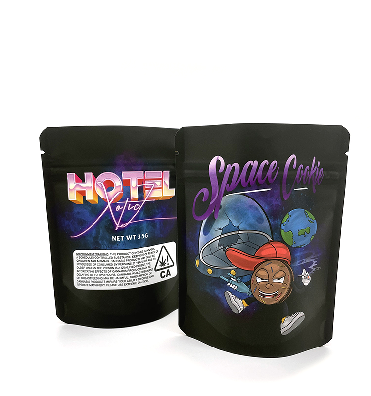 3.5 sacs emballages comestibles imprimés personnalisés Mini Mini Candy Candy Candy Soft Touch Sacs Mylar Sacs