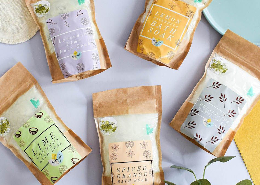Sachets de fruits secs en vrac personnalisés avec fenêtre transparente