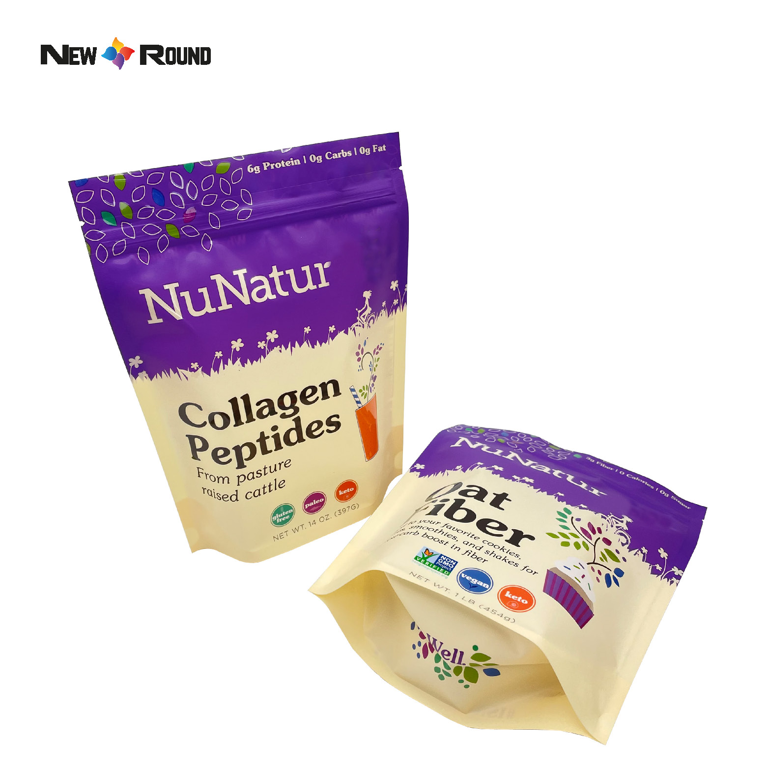 Original Pochette debout imprimée personnalisée, emballage plastique à fermeture éclair, petits sacs