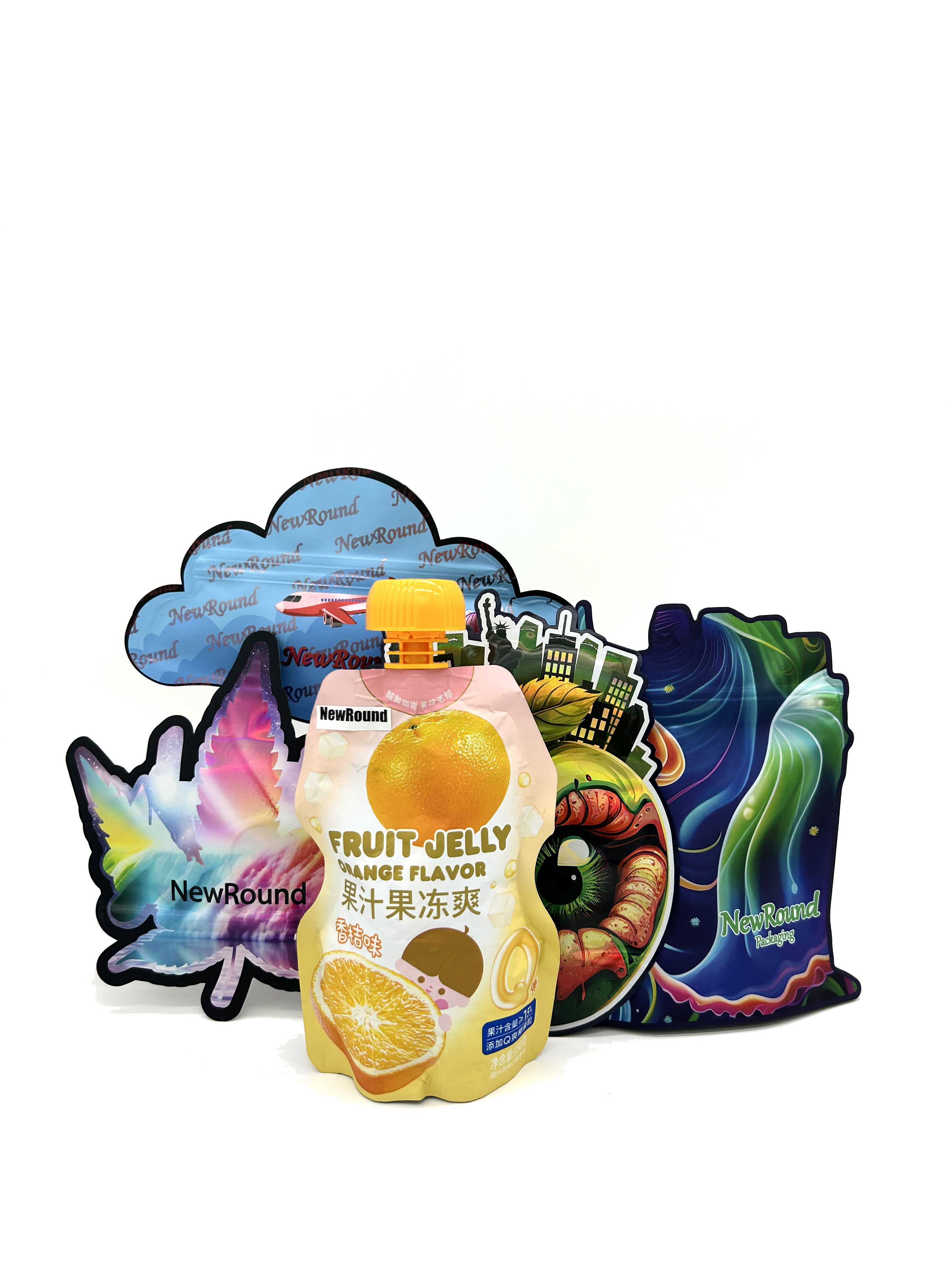 Le bec recyclable liquide imprimé par coutume de boisson met en sac l'eau tiennent le sac de bec
