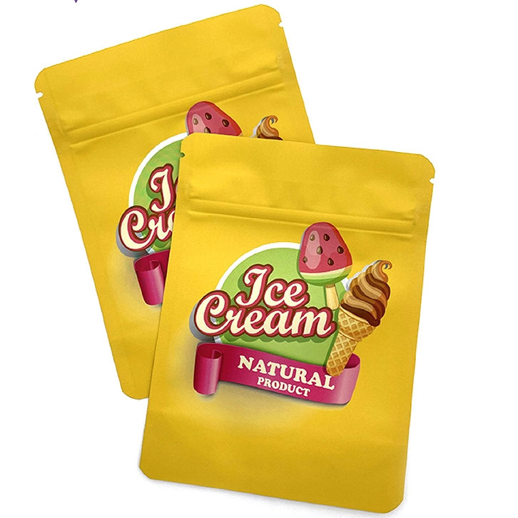 Sacs d'emballage en aluminium Ziplock, vente en gros, sacs en plastique holographiques à fermeture éclair, à l'épreuve des enfants, sacs Mylar 3.5 pour l'emballage
