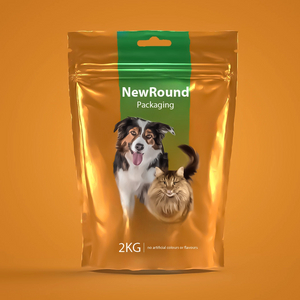 Emballage alimentaire pour animaux de compagnie avec conception de stand recyclable