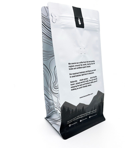 Sac à fond plat de qualité alimentaire, couleur imprimée personnalisée, anti-poussière, pour conserver les noix de café fraîches