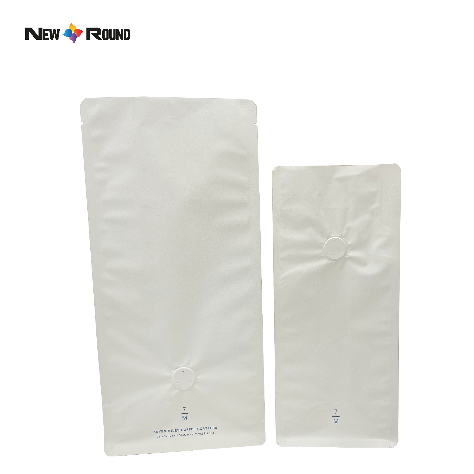 Sacs de café à fond plat en poudre de café d'impression personnalisée avec manches