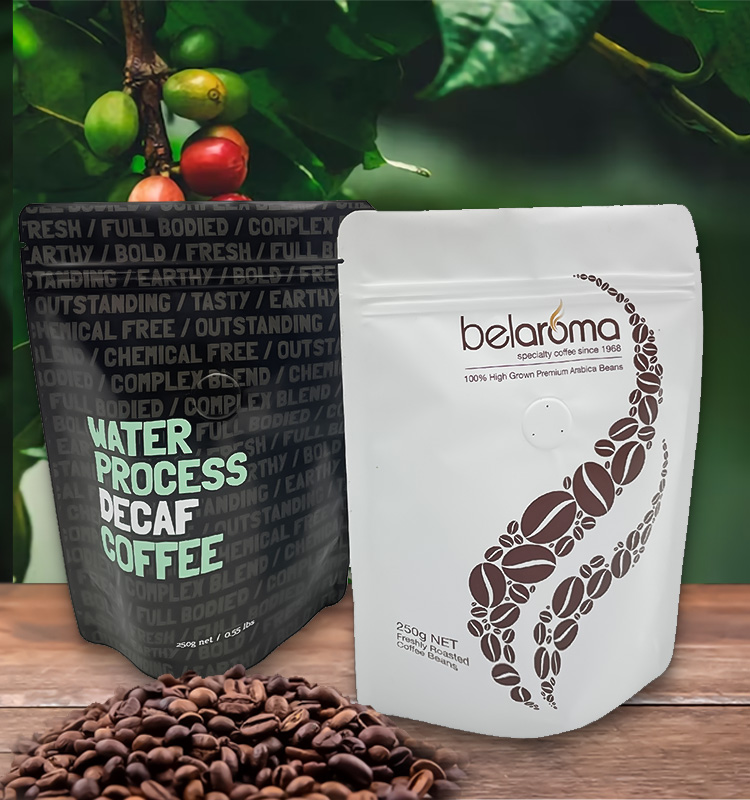 Tenez les sacs plats d'emballage de café de fond de bloc de tirette de poche avec la barrière