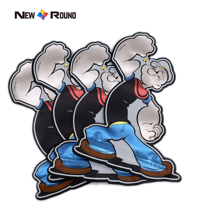 Pochette en forme de Popeye pour homme, fabricants de bonbons, sac Mylar personnalisé