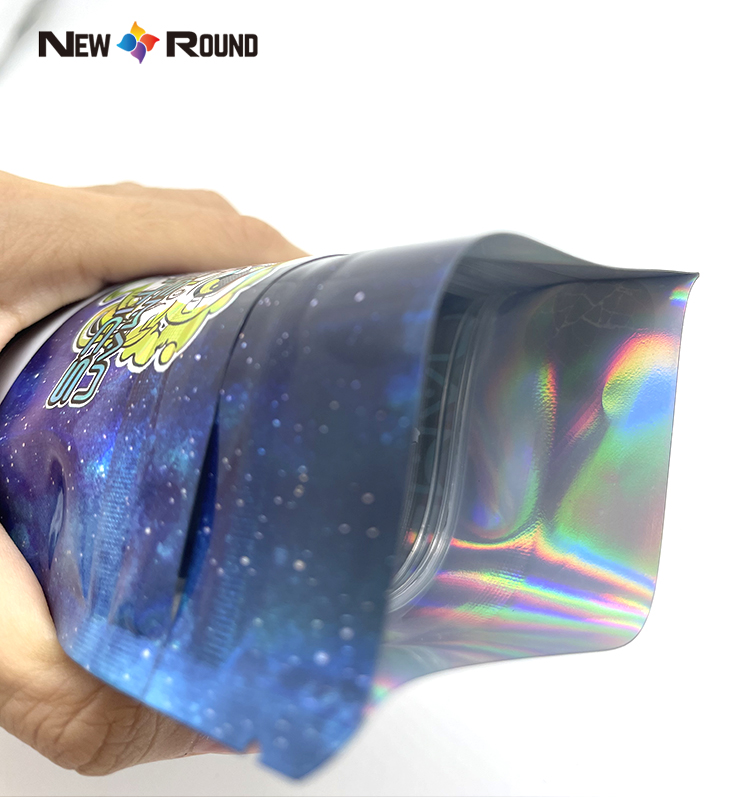 Les sachets en plastique faits sur commande de sac d'emballage alimentaire tiennent le sac de Mylar de la poche 3,5 avec la tirette