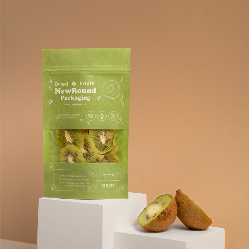 Soupchez la pochette en papier Kraft Fruit avec fenêtre 