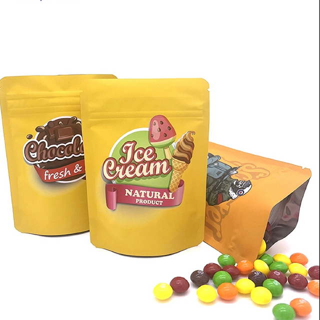 Sacs d'emballage en aluminium Ziplock, vente en gros, sacs en plastique holographiques à fermeture éclair, à l'épreuve des enfants, sacs Mylar 3.5 pour l'emballage